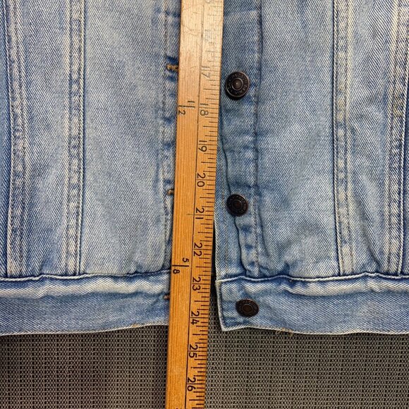 Pacsun Sherpa-Lined Denim Jacket With Button Closure Size S - Picture 6 of 7